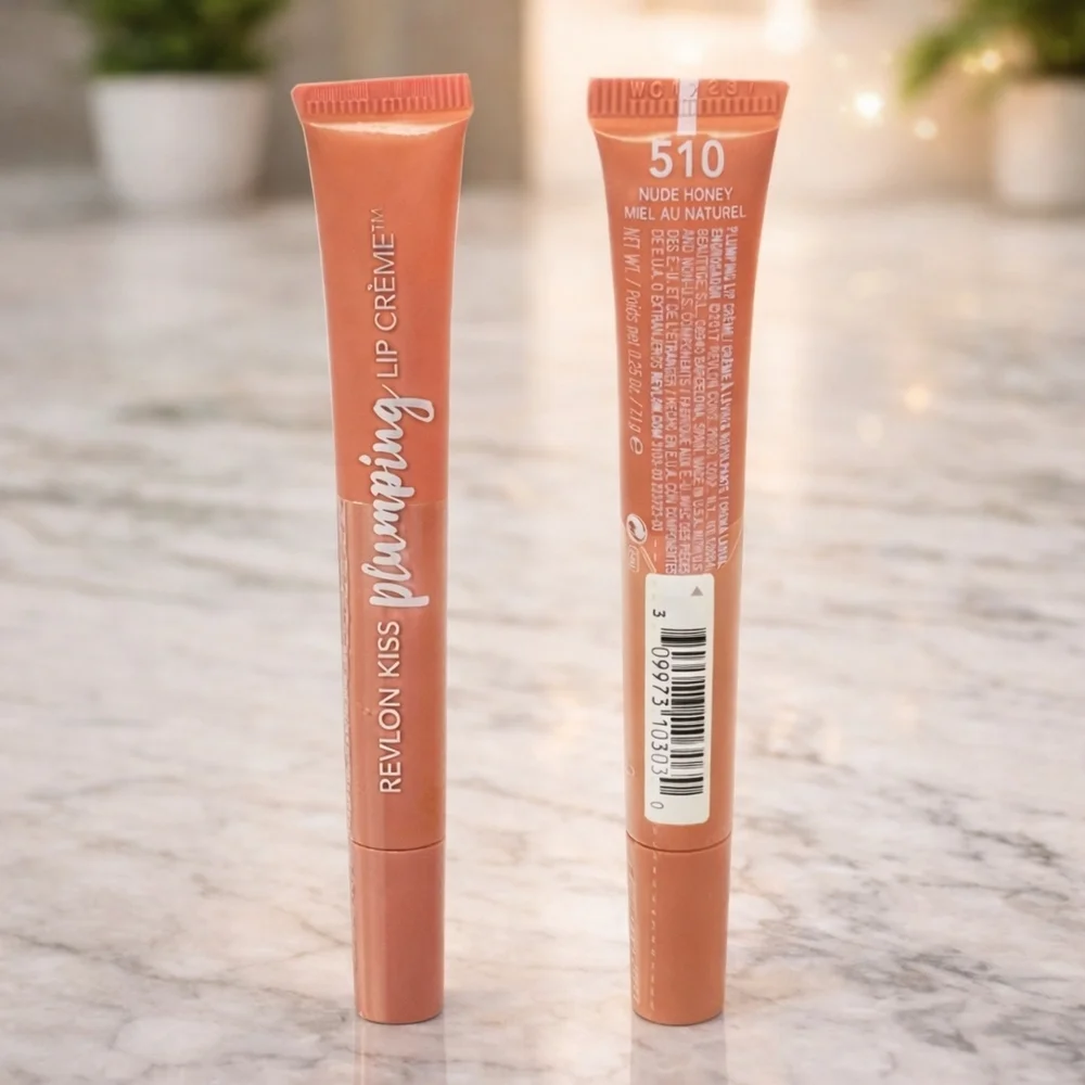 NEW Revlon Kiss Pumping Lip‎ Crème - Nude Honey 510 (2 Pack) Makeup